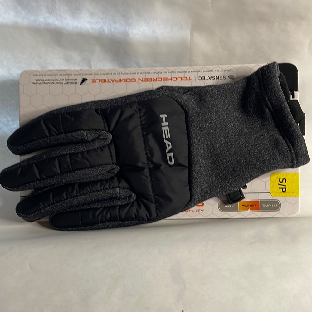 HEAD Men's Hybrid  Gloves in Dark Heather & Black Size S/P